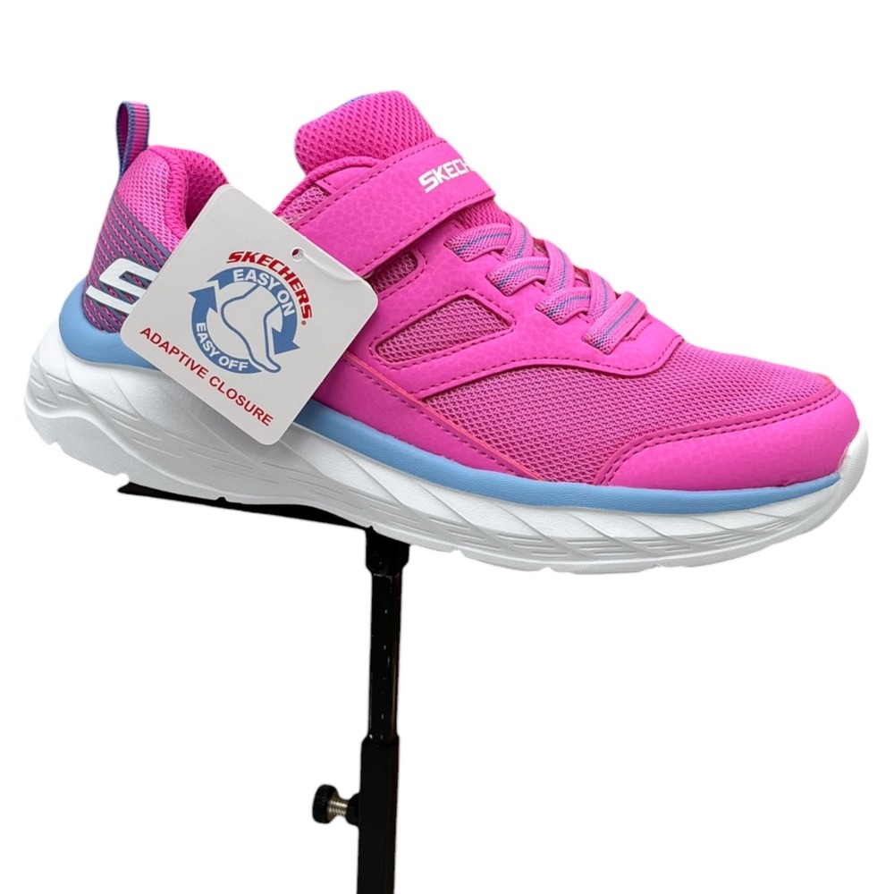 Skechers Boundless Big Girls Slip-on Athletic Sneaker Size 3 (3Y) Pink Blue Shoe